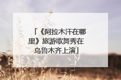 《阿拉木汗在哪里》旅游歌舞秀在乌鲁木齐上演