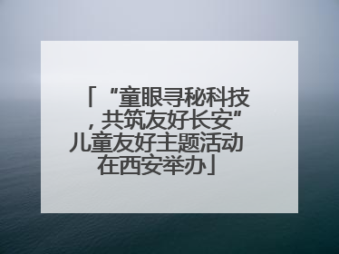 “童眼寻秘科技，共筑友好长安”儿童友好主题活动在西安举办