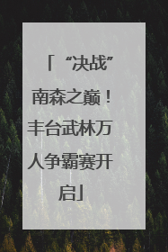 “决战”南森之巅！丰台武林万人争霸赛开启