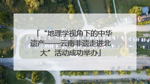 “地理学视角下的中华遗产——云南非遗走进北大”活动成功举办