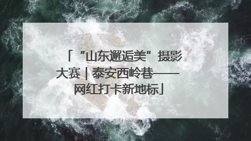 “山东邂逅美”摄影大赛｜泰安西岭巷——网红打卡新地标