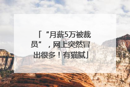 “月薪5万被裁员”，网上突然冒出很多！有猫腻