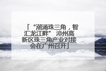 “潮涌珠三角，智汇龙江畔” 漳州高新区珠三角产业对接会在广州召开