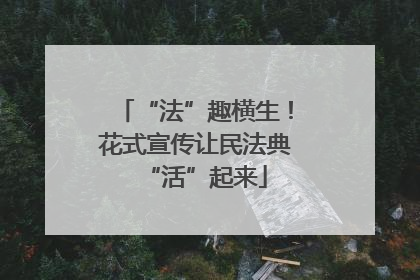 “法”趣横生！花式宣传让民法典“活”起来