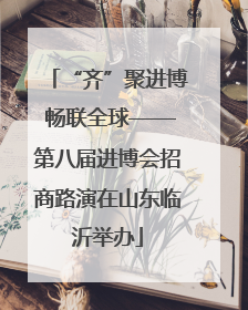 “齐”聚进博 畅联全球——第八届进博会招商路演在山东临沂举办