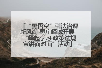 “黑悟空”引法治课新风尚 枣庄峄城开展“峄起学习·政策法规宣讲面对面”活动