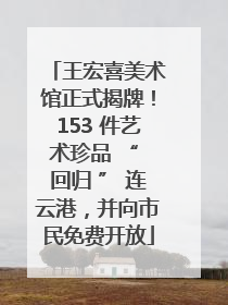 王宏喜美术馆正式揭牌！153 件艺术珍品 “ 回归 ” 连云港，并向市民免费开放