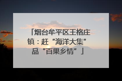烟台牟平区王格庄镇：赶“海洋大集” 品“百果乡情”