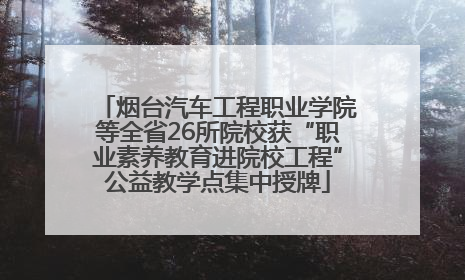 烟台汽车工程职业学院等全省26所院校获“职业素养教育进院校工程”公益教学点集中授牌