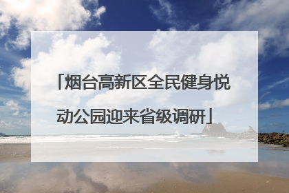 烟台高新区全民健身悦动公园迎来省级调研