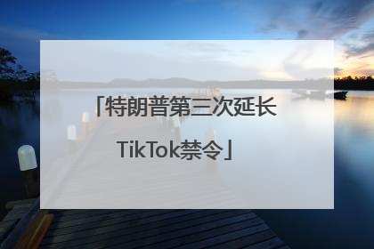 特朗普第三次延长TikTok禁令