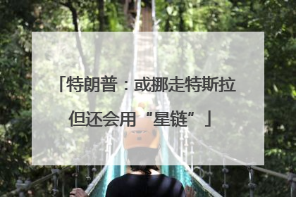特朗普：或挪走特斯拉 但还会用“星链”