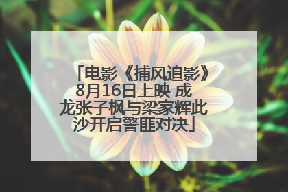 电影《捕风追影》8月16日上映 成龙张子枫与梁家辉此沙开启警匪对决