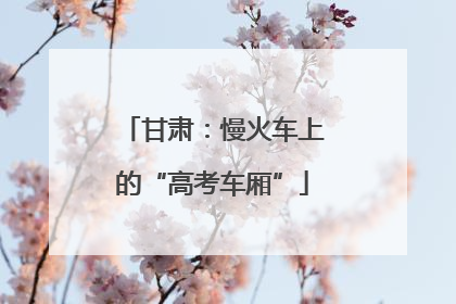 甘肃：慢火车上的“高考车厢”