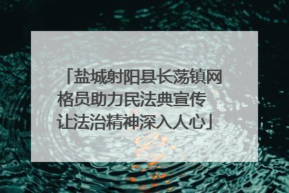 盐城射阳县长荡镇网格员助力民法典宣传 让法治精神深入人心