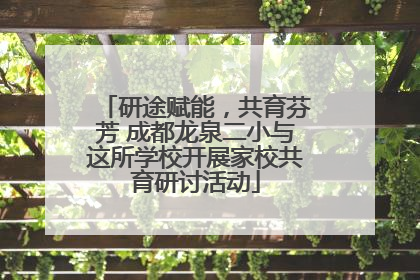 研途赋能，共育芬芳 成都龙泉二小与这所学校开展家校共育研讨活动