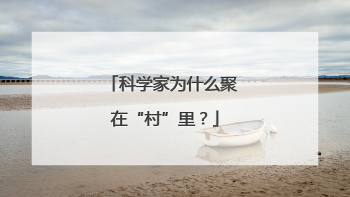 科学家为什么聚在“村”里？
