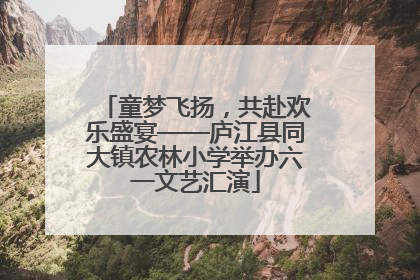 童梦飞扬，共赴欢乐盛宴——庐江县同大镇农林小学举办六一文艺汇演