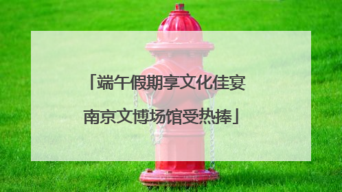 端午假期享文化佳宴 南京文博场馆受热捧