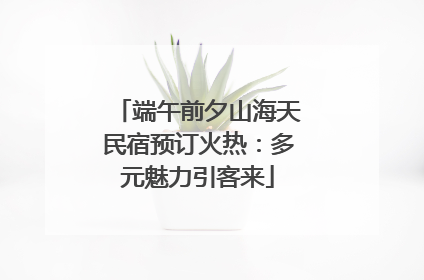 端午前夕山海天民宿预订火热：多元魅力引客来