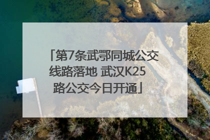 第7条武鄂同城公交线路落地 武汉K25路公交今日开通