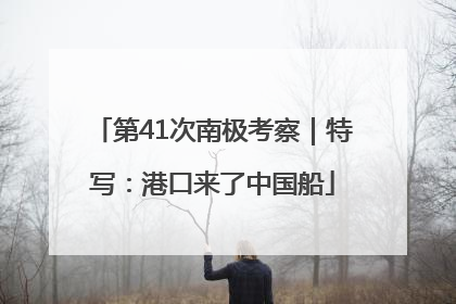 第41次南极考察｜特写：港口来了中国船