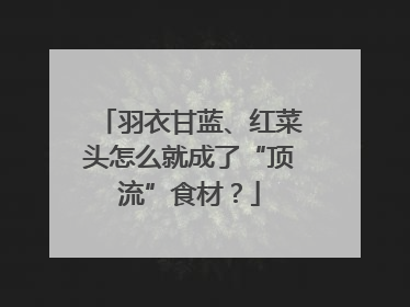 羽衣甘蓝、红菜头怎么就成了“顶流”食材？