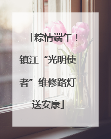 粽情端午！镇江“光明使者”维修路灯送安康