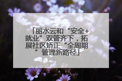 丽水云和“安全+就业”双管齐下，拓展社区矫正“全周期”管理新路径