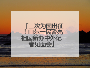 三次为国出征！山东一民警亮相国新办中外记者见面会