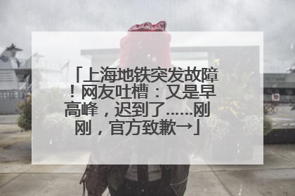 上海地铁突发故障！网友吐槽：又是早高峰，迟到了……刚刚，官方致歉→