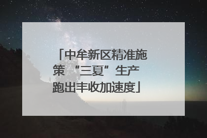 中牟新区精准施策 “三夏”生产跑出丰收加速度