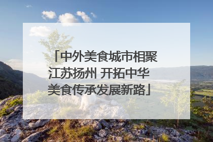中外美食城市相聚江苏扬州 开拓中华美食传承发展新路