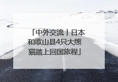 中外交流丨日本和歌山县4只大熊猫踏上回国旅程