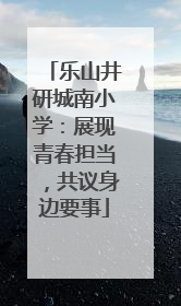 乐山井研城南小学：展现青春担当，共议身边要事