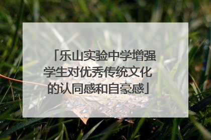 乐山实验中学增强学生对优秀传统文化的认同感和自豪感