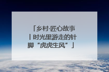 乡村·匠心故事丨时光里游走的针脚“虎虎生风”