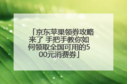 京东苹果领券攻略来了 手把手教你如何领取全国可用的500元消费券