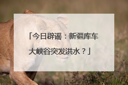 今日辟谣：新疆库车大峡谷突发洪水？