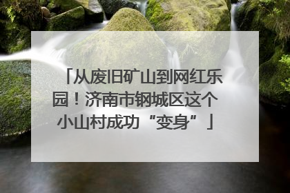 从废旧矿山到网红乐园！济南市钢城区这个小山村成功“变身”