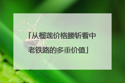 从榴莲价格腰斩看中老铁路的多重价值