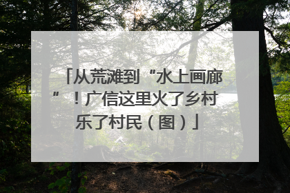 从荒滩到“水上画廊”！广信这里火了乡村 乐了村民（图）