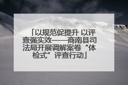 以规范促提升 以评查强实效——商南县司法局开展调解案卷“体检式”评查行动