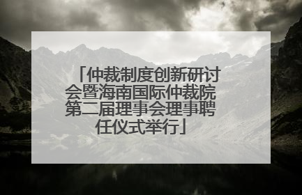 仲裁制度创新研讨会暨海南国际仲裁院第二届理事会理事聘任仪式举行