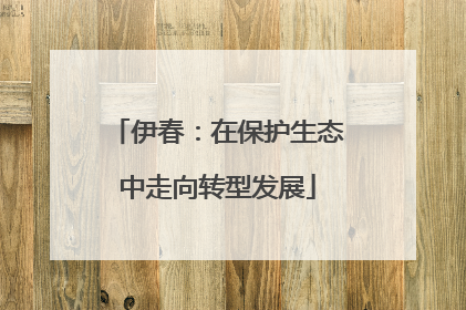 伊春：在保护生态中走向转型发展