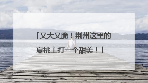 又大又脆！荆州这里的夏桃主打一个甜美！