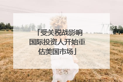 受关税战影响 国际投资人开始重估美国市场