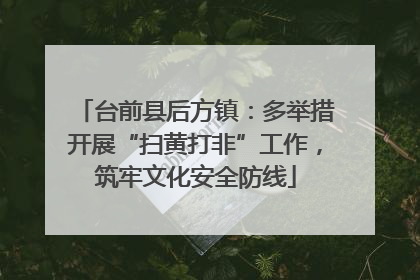 台前县后方镇：多举措开展“扫黄打非”工作，筑牢文化安全防线