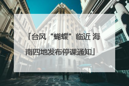 台风“蝴蝶”临近 海南四地发布停课通知