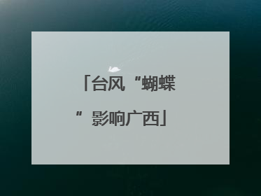 台风“蝴蝶”影响广西